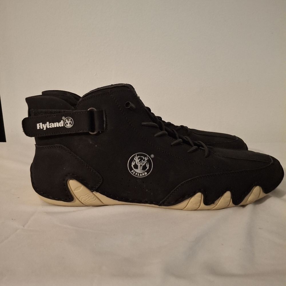 Flyland Suede Black And Tan High-top Men's Athletic Shoes